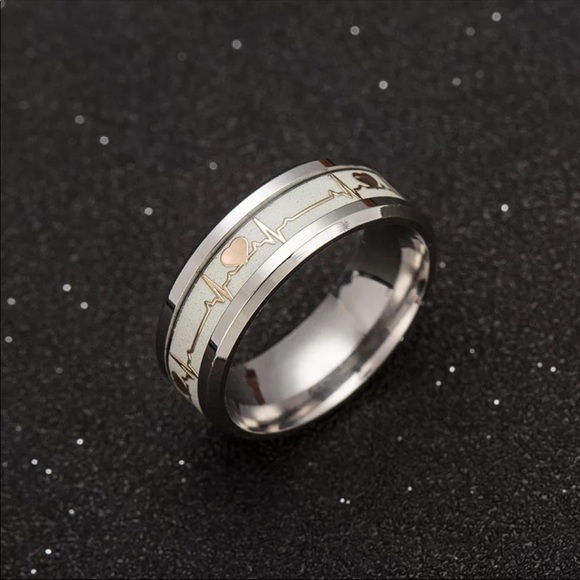 Jewelry - New Luminous ECG Stainless Steel Ring